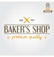 logo label emblem or badge for bakery baker vector image