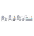milk production line dairy product factory vector image vector image