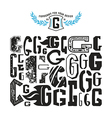 stock set of monograms and initial letter g vector image