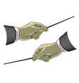 composer hands vector image vector image