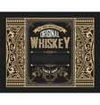 old whiskey label vector image vector image