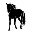 horse silhouette vector image vector image