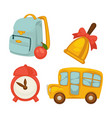 set of school items vector image vector image