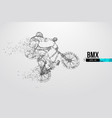 silhouette a bmx rider thanks for watching vector image