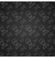 black pattern with skulls vector image