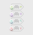 business infographic template design with numbers vector image vector image