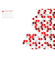 abstract red cube geometric hexagonal low vector image