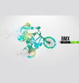 silhouette a bmx rider thanks for watching vector image