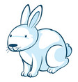 cute bunny on white background vector image