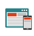 responsive design flat icon vector image vector image