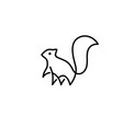 squirrel logo icon continuous line outline vector image