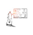 algebra lesson education concept sketch hand vector image