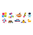 baby toys cartoon kid submarine car spaceship vector image vector image