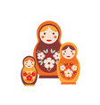 nesting doll flat colorful vector image