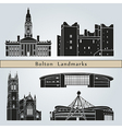 Belfast Landmarks And Monuments Royalty Free Vector Image