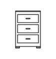 cabinet file archive document office line vector image