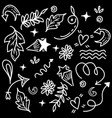hand drawn set abstract doodle elements use vector image vector image
