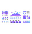 chart infographic colorful gradient bar diagram vector image vector image