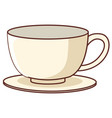 coffee cup on white background vector image vector image