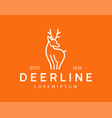 deer line logo design template elegant icon vector image