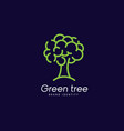tree emblem linear style vector image vector image