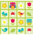 birds and flowers vector image vector image