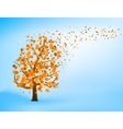 blue orange abstract tree vector image vector image