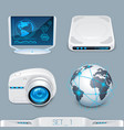 futuristic multimedia devices and technology vector image