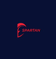 logo with spartan warrior vector image