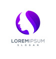 circle woman logo ready to use vector image
