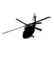 helicopter silhouette vector image vector image