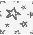 seamless childish pattern with hand drawn stars vector image