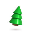 3d christmas sparkling bright tree merry vector image vector image