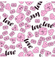 love seamless valentines day line pattern vector image vector image
