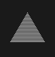 retrowave triangle with horizontal lines 1980s vector image vector image