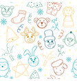 christmas baby seamless pattern vector image vector image