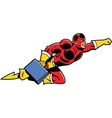 flying business superhero with briefcase vector image vector image