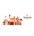 boho islamic ramadan kareem banner poster design vector image