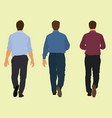 businessmen walking away vector image vector image