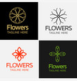 royal flower logo template vector image
