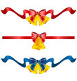 set of three festive bells vector image vector image