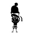 zwarte piet silhouette vector image vector image