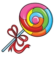 colorful lollipop on white background vector image