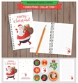 merry christmas printable set vector image