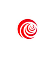 red abstract rose logo template on white vector image vector image
