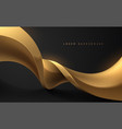 abstract black and gold geometric wave background vector image