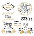 easter decorative greeting icon set vector image