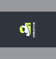 green letter dj d j combination logo icon company vector image
