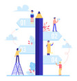scrum board with people busy their duties vector image