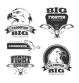 military eagle heraldry labels logos vector image